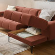 ECKSOFA in Chenille Cognac  311/167 cm  - Cognac/Schwarz, Design, Textil/Metall (311/167cm) - Xora