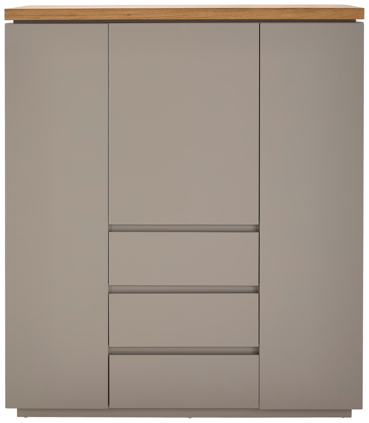 Sideboard Asmara  in 113/130/40 cm  - Eichefarben/Grau, Design, Holzwerkstoff (113/130/40cm) - MID.YOU