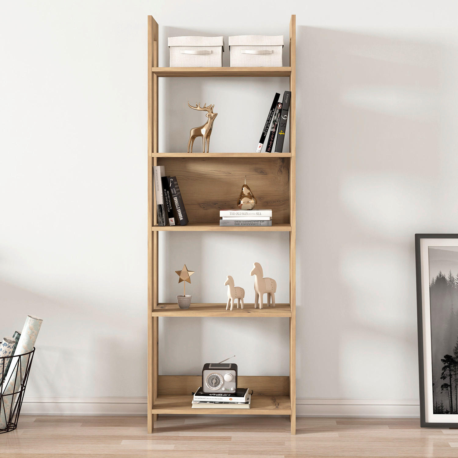 REGAL Nussbaumfarben  - Nussbaumfarben, Design, Holzwerkstoff (64/180/30cm) - Livetastic