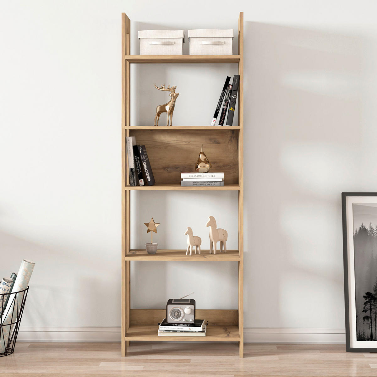 REGAL Nussbaumfarben  - Nussbaumfarben, Design, Holzwerkstoff (64/180/30cm) - Livetastic