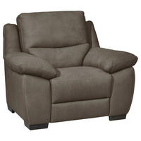 SESSEL in Webstoff Braun, Greige  - Wengefarben/Greige, Konventionell, Holz/Textil (119/96/99cm) - Livetastic