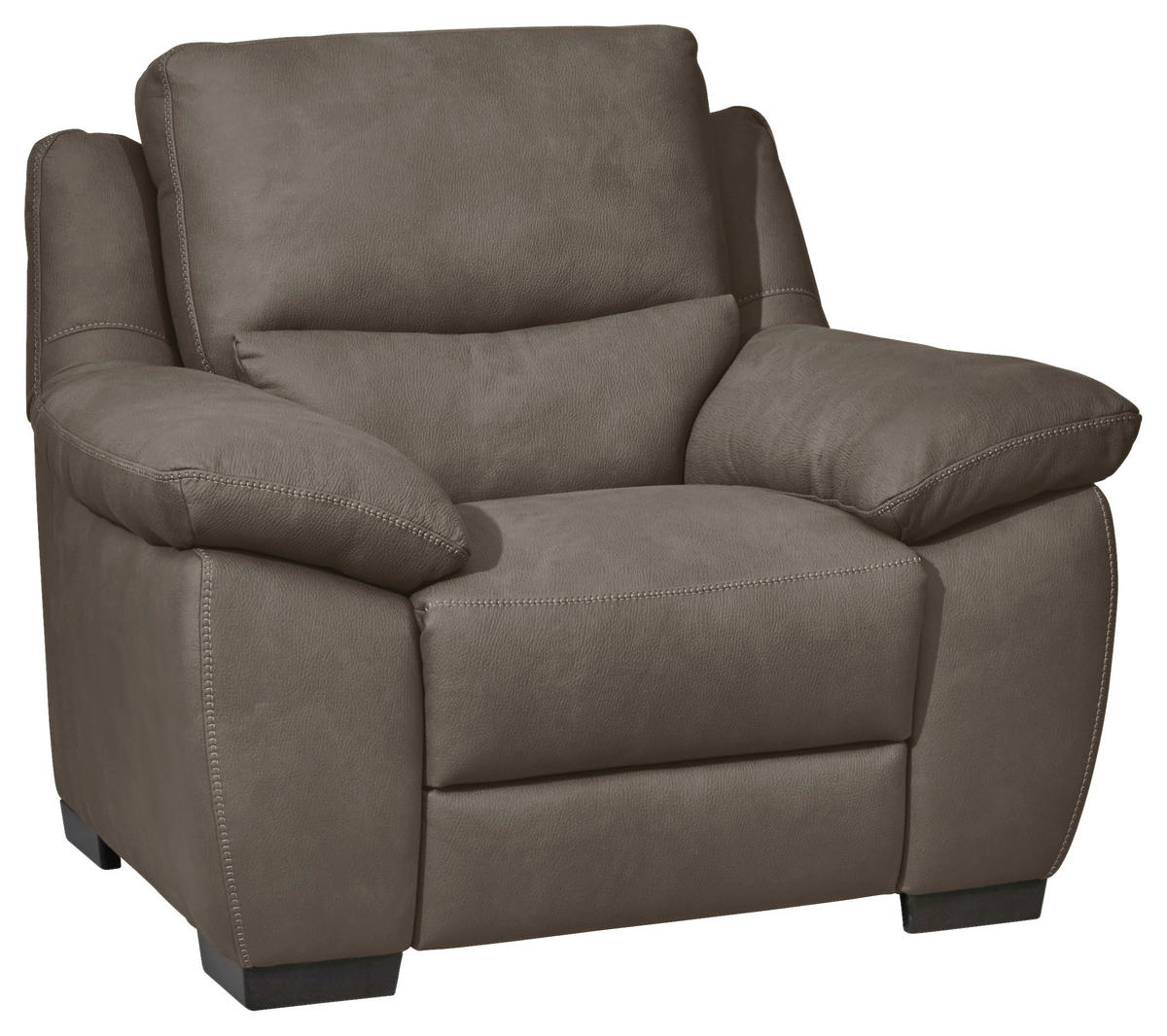 SESSEL mit elektr.Funktion in Webstoff Braun, Greige  - Wengefarben/Greige, Konventionell, Holz/Textil (119/96-157/99cm) - Livetastic