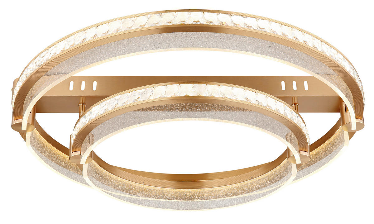 LED-DECKENLEUCHTE Blondie 60/17 cm   - Klar/Goldfarben, Design, Kunststoff/Metall (60/17cm)
