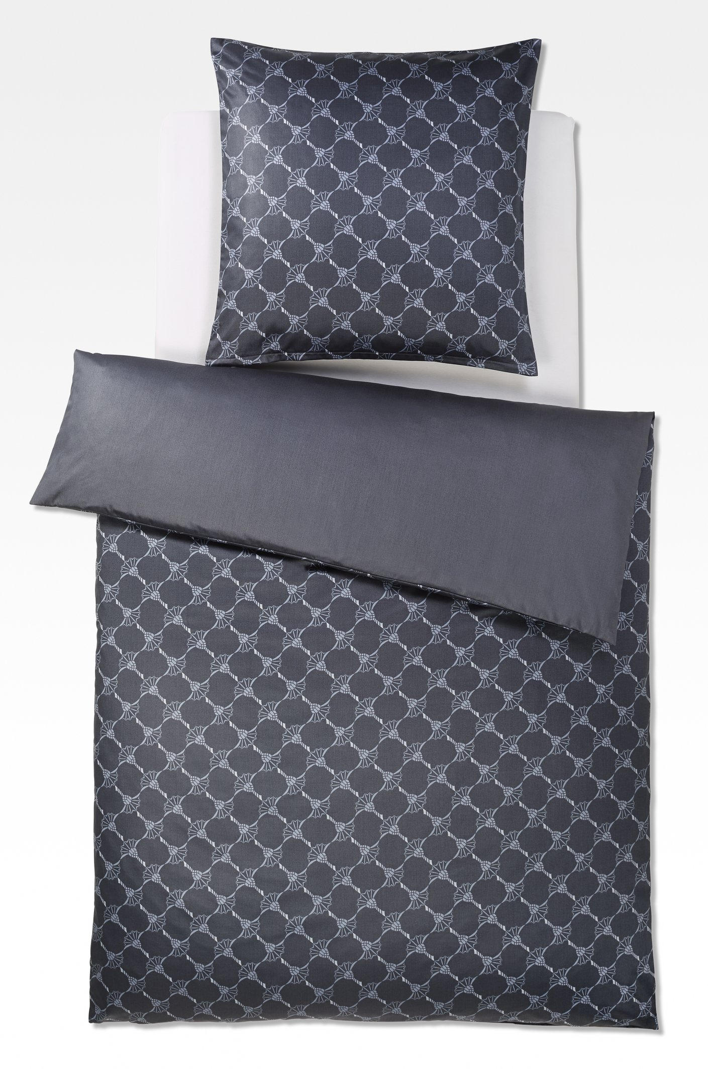 WENDEBETTWÄSCHE Cornflower Gradiant Makosatin 135/200 cm - Graphitfarben, Basics, Textil (135/200cm) - Joop!