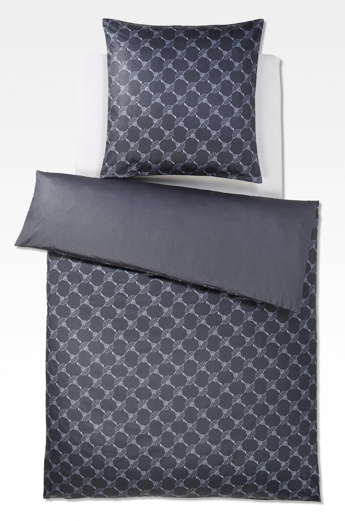 OBOUSTRANNÉ POVLEČENÍ, makosatén, barvy grafitu, 135/200 cm - barvy grafitu, Basics, textil (135/200cm) - Joop!