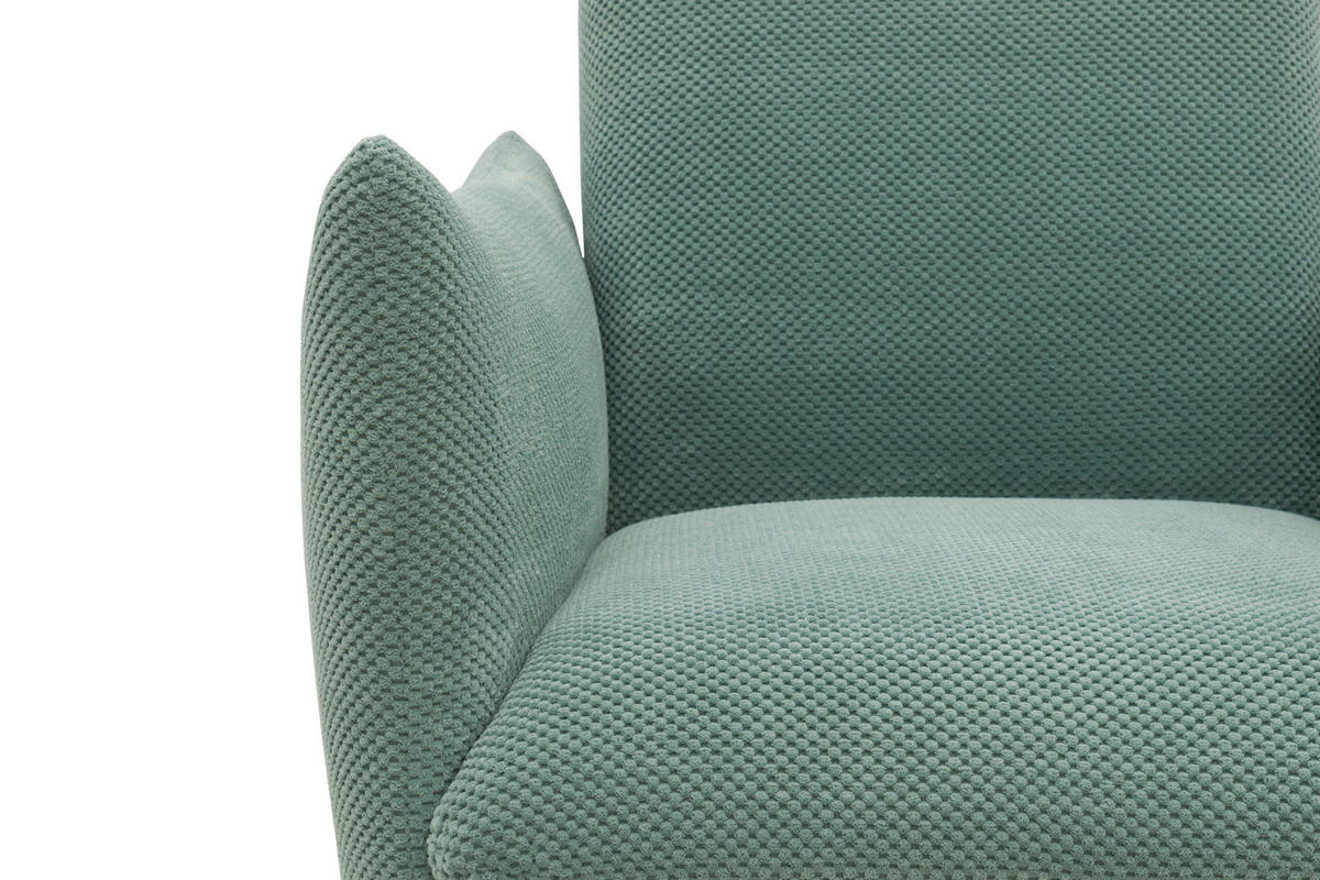 SCHLAFSOFA in Mikrofaser Mintgrün  - Schwarz/Mintgrün, Design, Textil/Metall (234/102/95cm) - MID.YOU