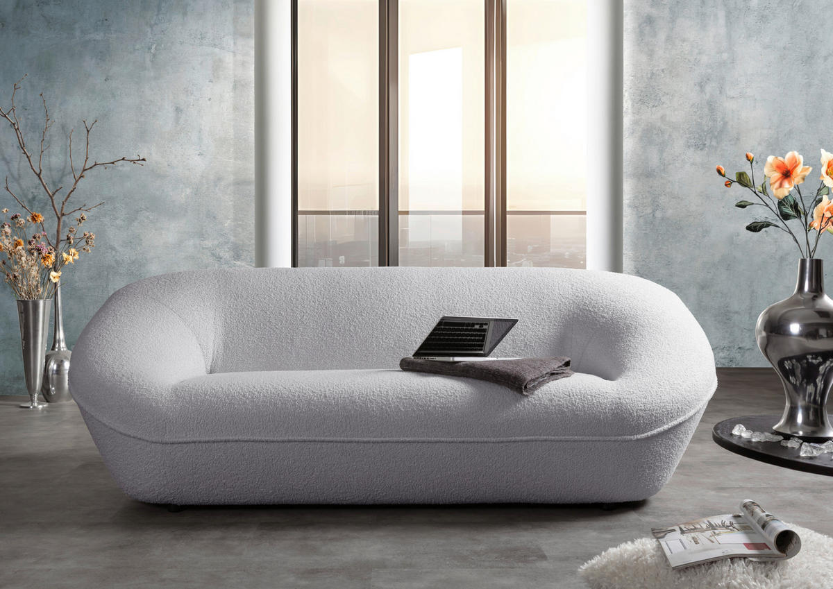 2-SITZER-SOFA in Flachgewebe Schlammfarben  - Schlammfarben/Schwarz, KONVENTIONELL, Kunststoff/Textil (223/79/94cm) - Carryhome