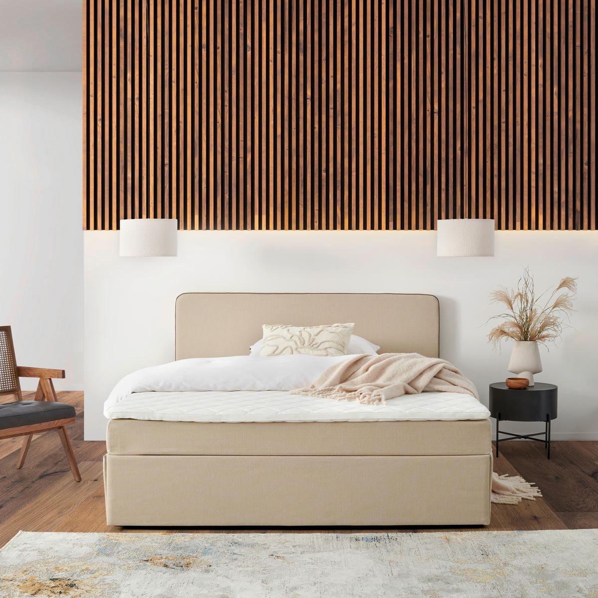 BOX KREVET    160/200 cm  - bež, Konvencionalno, drvo/tekstil (160/200cm) - P & B