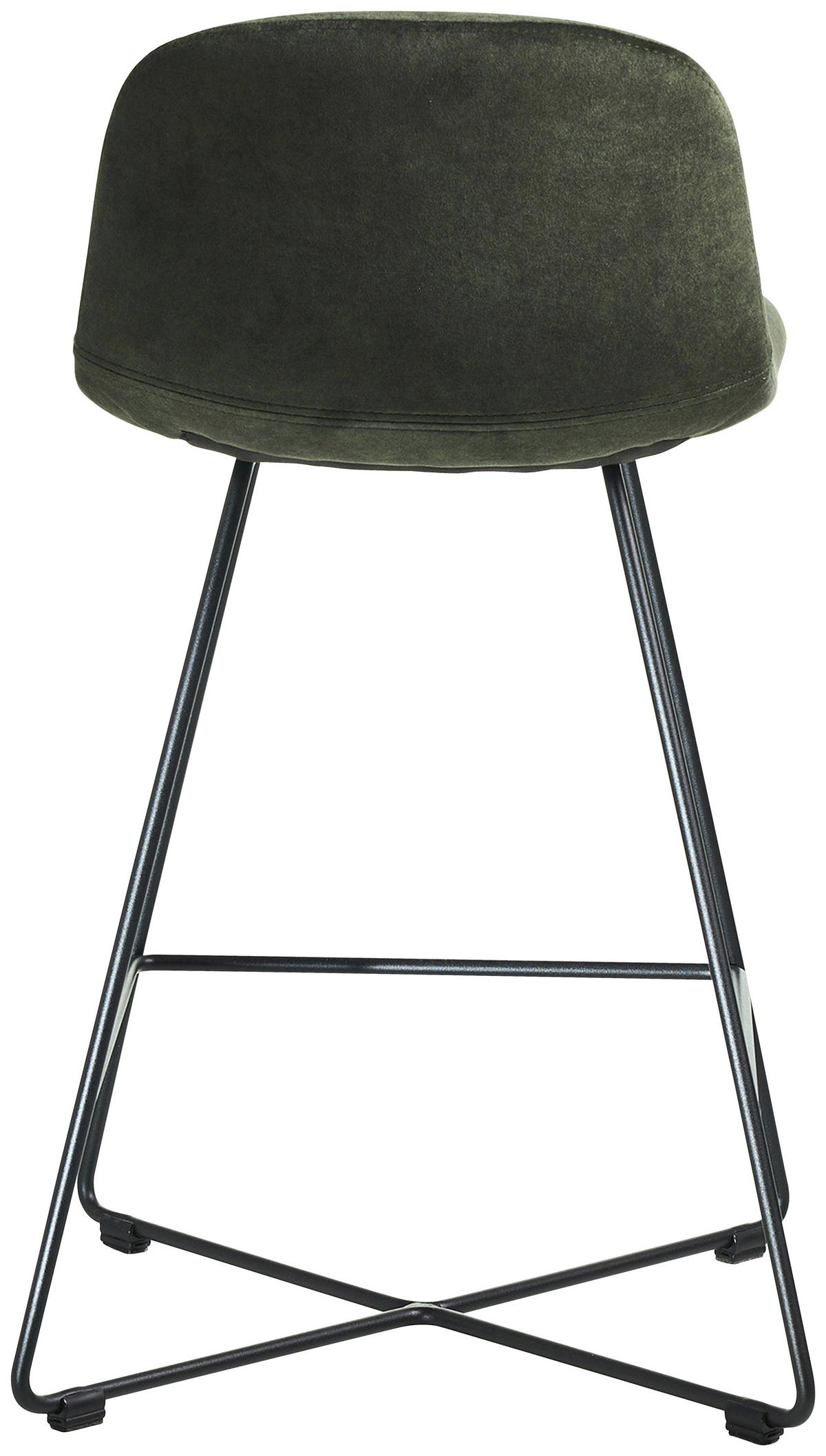 BARHOCKER in Metall, Textil Schwarz, Waldgrün  - Waldgrün/Schwarz, Basics, Textil/Metall (50/85/48cm) - Celina Home