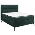 BOXSPRINGBETT 140/200 cm  in Dunkelgrün  - Dunkelgrün/Schwarz, Design, Textil/Metall (140/200cm) - Esposa