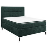BOXSPRINGBETT 140/200 cm  in Dunkelgrün  - Dunkelgrün/Schwarz, Design, Textil/Metall (140/200cm) - Esposa