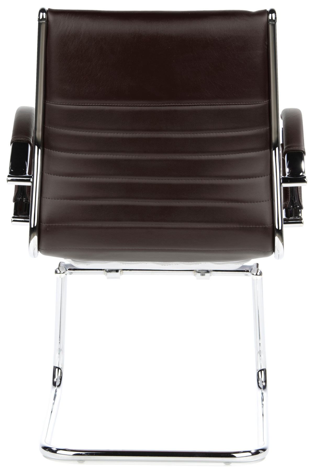 KONFERENČNI STOL tekstil, usnje barve kroma, temno rjava  - barve kroma/temno rjava, Moderno, kovina/tekstil (62/94/46cm) - MID.YOU