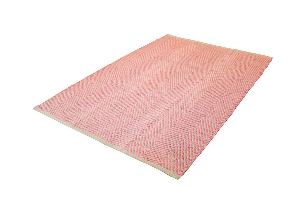 FLACHWEBETEPPICH 120/170 cm Pink  - Pink, KONVENTIONELL, Textil (120/170cm)