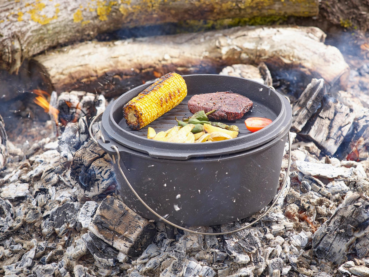 DUTCH OVEN SET - svart, Basics, metall (31,5/31,5/21cm) - Echtwerk