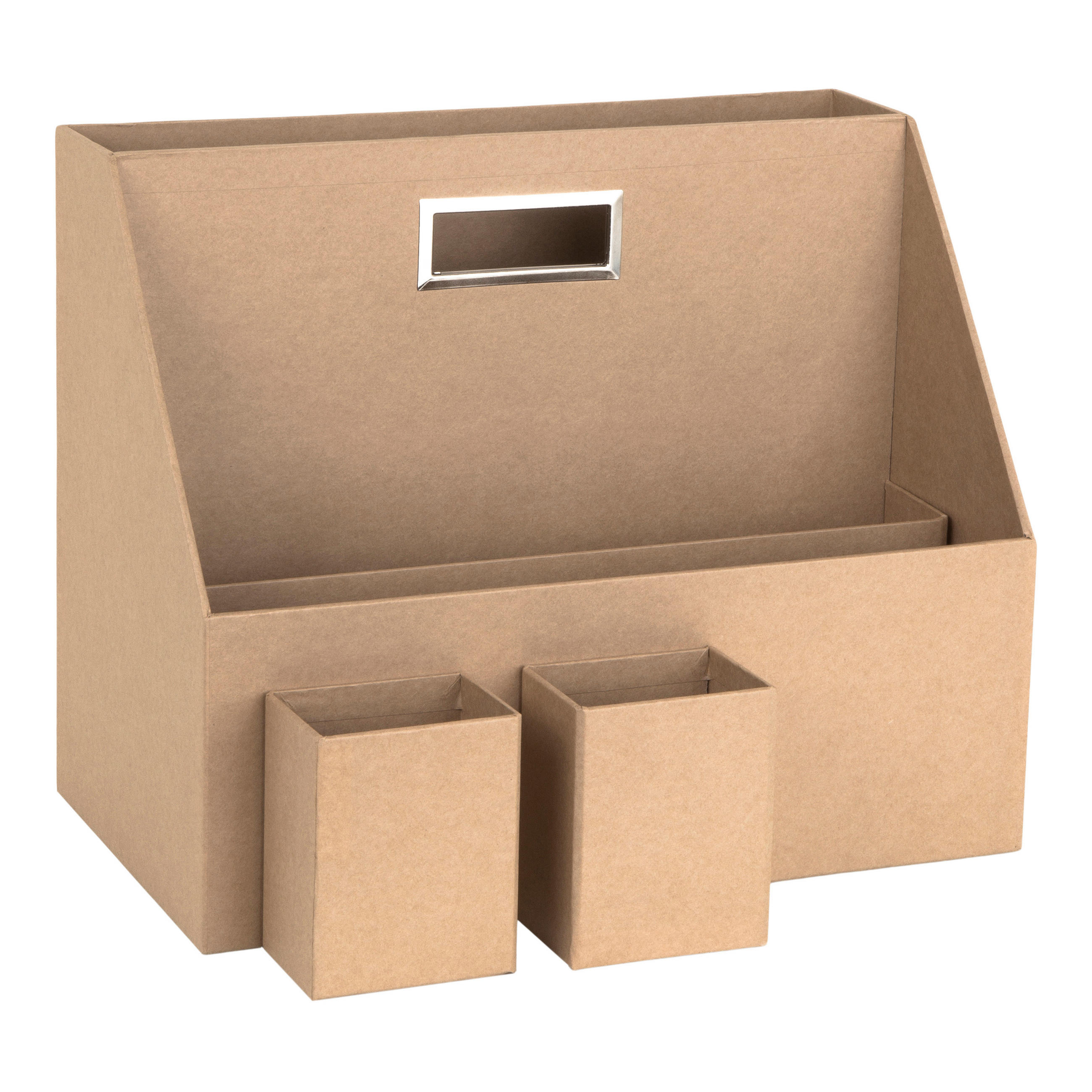 SCHREIBTISCHSET Papier, Karton Braun, Naturfarben  - Braun/Naturfarben, Basics, Karton/Papier (35/28/20cm)