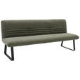 SITZBANK 221/90/70 cm  in Dunkelgrün  - Dunkelgrün/Schwarz, Design, Textil/Metall (221/90/70cm) - Dieter Knoll