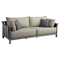 2-SITZER-SOFA Mari Flachgewebe Anthrazit, Taupe  - Taupe/Anthrazit, ROMANTIK / LANDHAUS, Holz/Textil (219/83/98cm) - Dieter Knoll