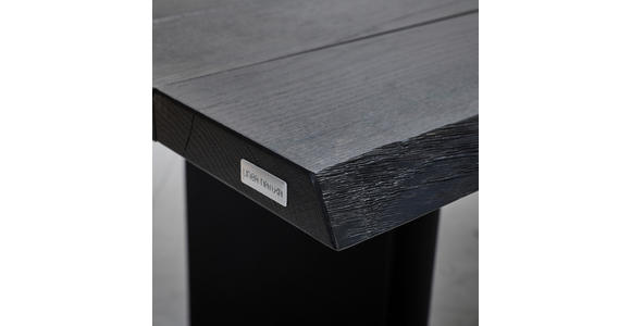 ESSTISCH in Holz 220/100/75 cm - Schwarz, ROMANTIK / LANDHAUS, Holz/Metall (220/100/75cm) - Linea Natura