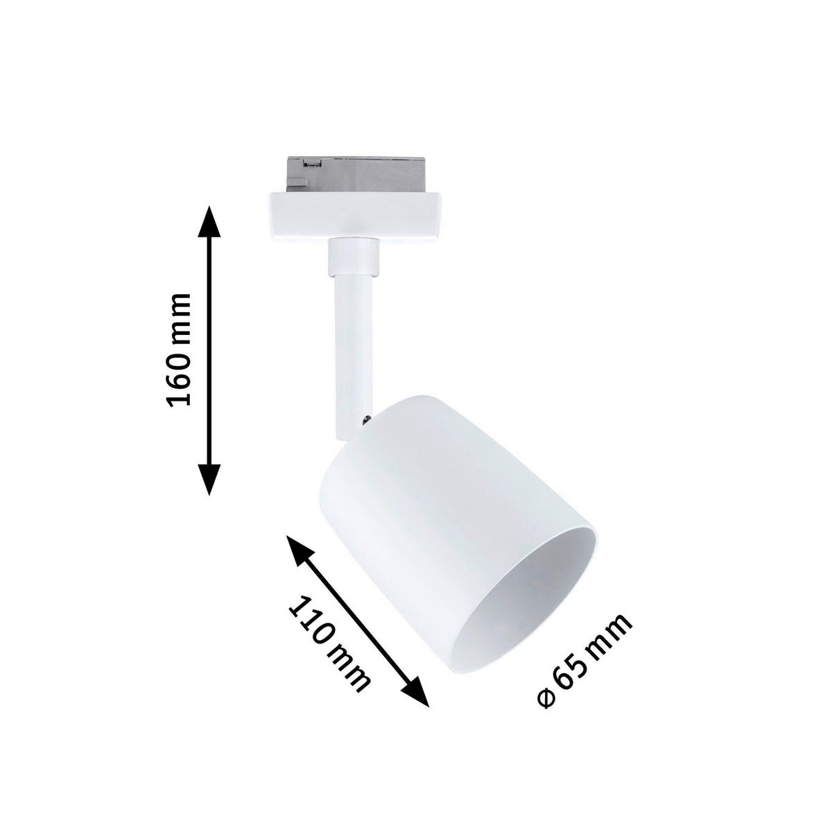 SCHIENENSYSTEM-STRAHLER Spot Cover 6,5/18,2 cm   - Basics (6,5/18,2cm) - Paulmann