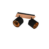 DECKENSTRAHLER - Goldfarben/Schwarz, Konventionell, Textil/Metall (30/12/19,5cm)