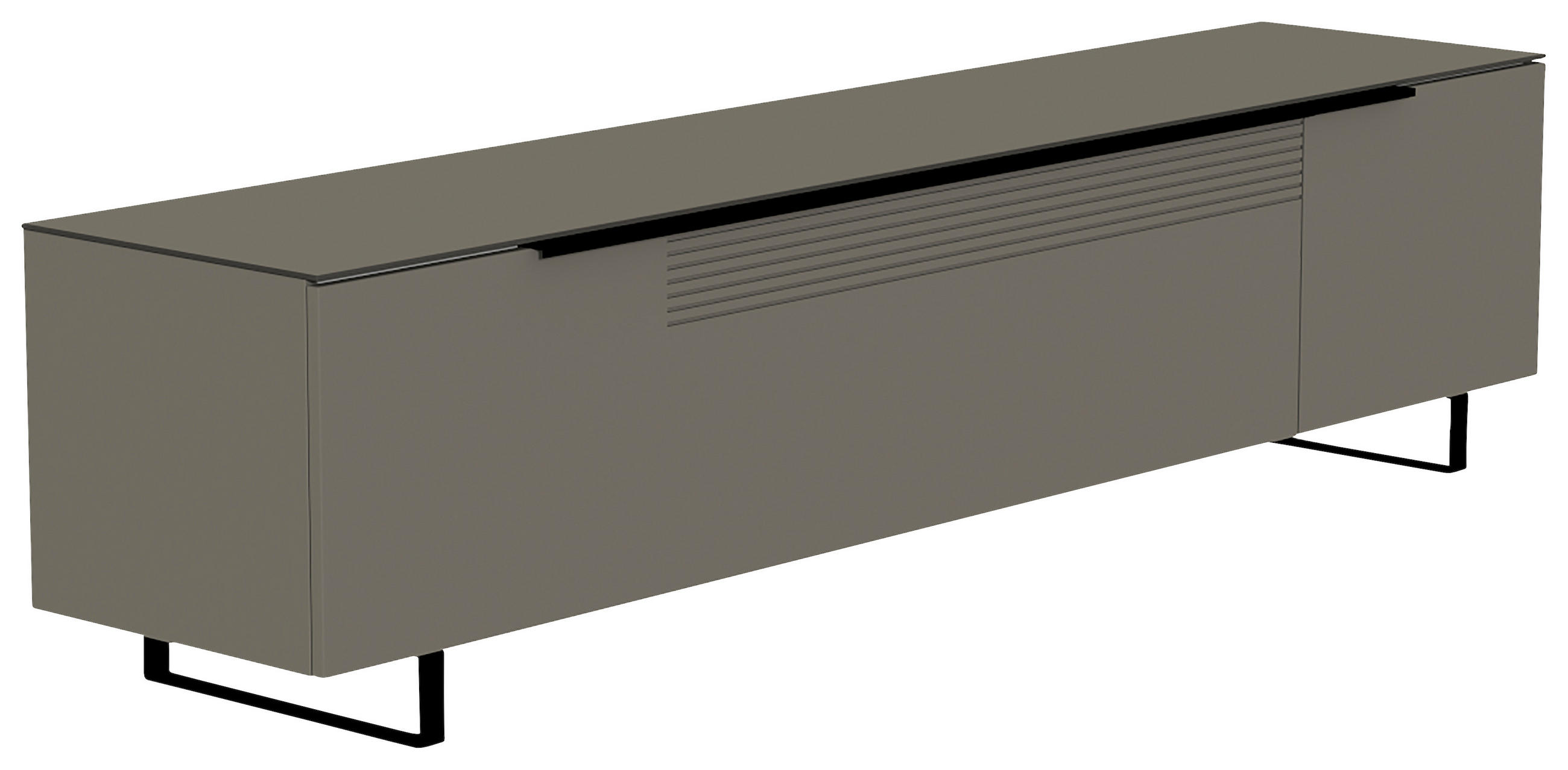 LOWBOARD  210/51/45 cm  - Schwarz/Grau, Design, Glas/Holzwerkstoff (210/51/45cm) - Moderano