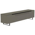 LOWBOARD  210/51/45 cm  - Schwarz/Grau, Design, Glas/Holzwerkstoff (210/51/45cm) - Moderano