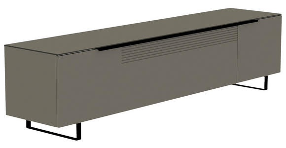LOWBOARD  210/51/45 cm  - Schwarz/Grau, Design, Glas/Holzwerkstoff (210/51/45cm) - Moderano