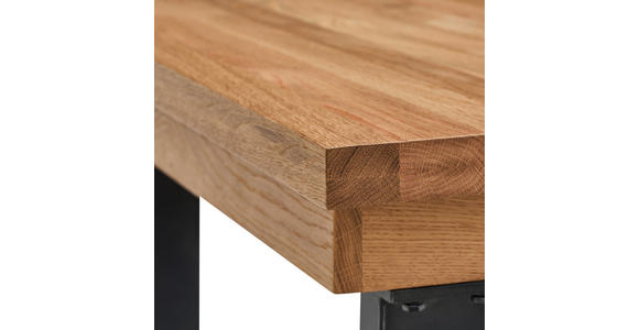 ESSTISCH Eiche Bianco rechteckig  ausziehbar  - Eiche Bianco/Schwarz, LIFESTYLE, Holz/Metall (190-240/95/75cm) - Linea Natura