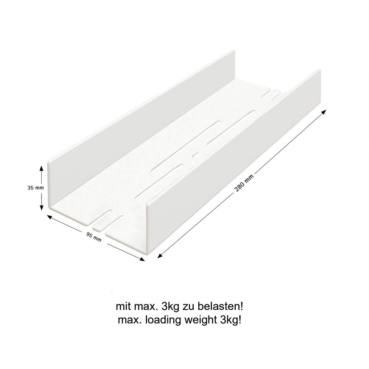 DUSCHABLAGE Metall  - Weiß, Basics, Metall (28/3,5/9,5cm) - Novel