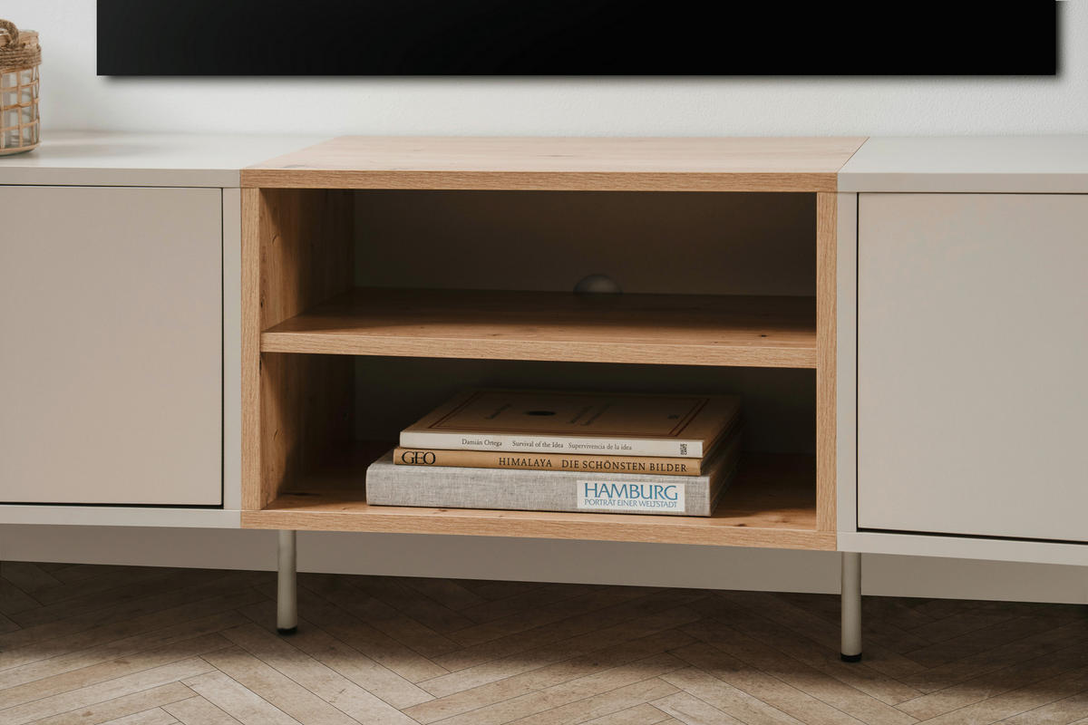 LOWBOARD  175/50/37,5 cm  stehend  - Sandfarben/Eiche Artisan, Design, Holzwerkstoff/Kunststoff (175/50/37,5cm) - MID.YOU