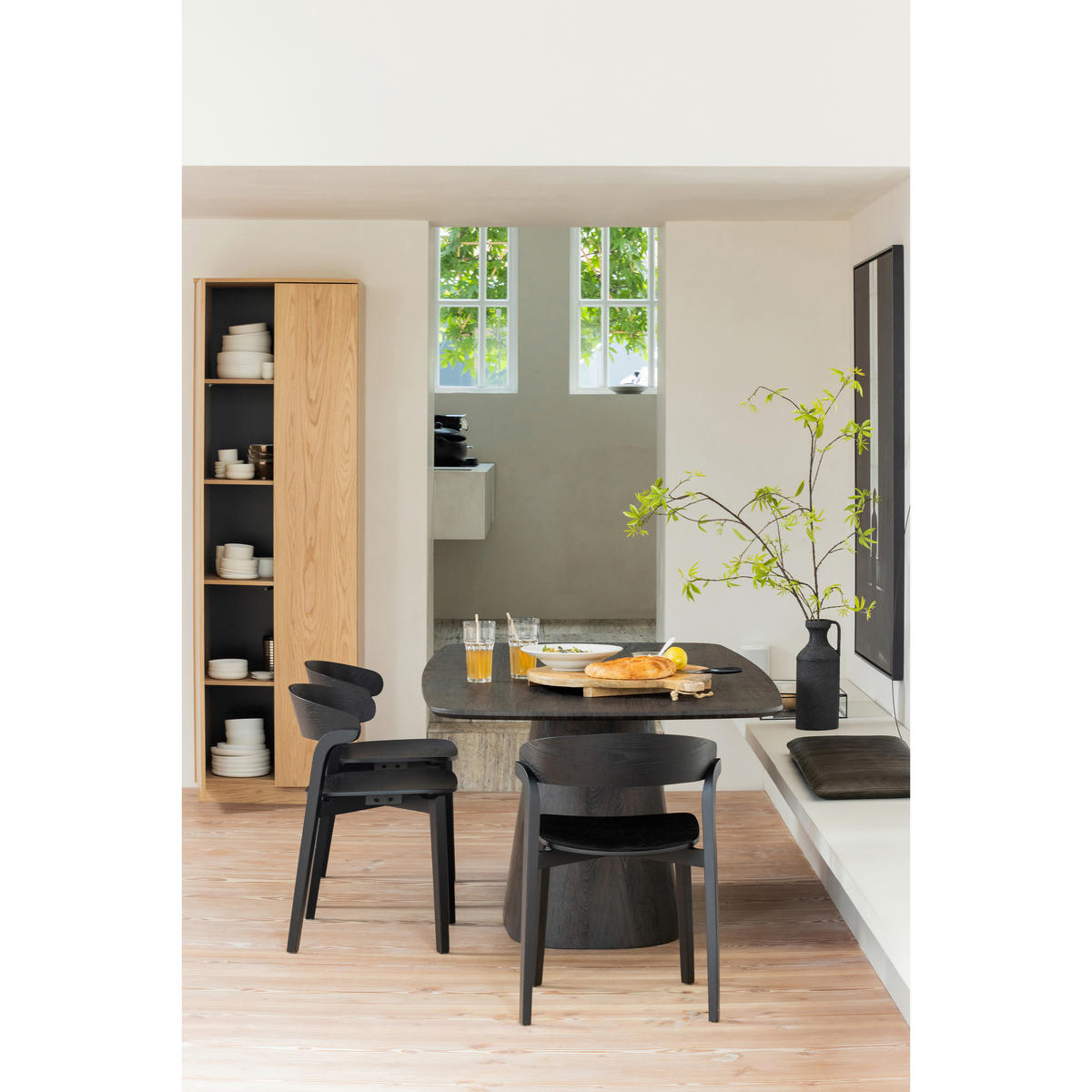 STUHL-SET 2 Stück abwischbar   - Schwarz, Design, Holz (52/75/49cm) - Livetastic