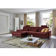 ECKSOFA  in Echtleder Brombeere  176/334 cm  - Brombeere/Schwarz, Design, Leder/Metall (176/334cm) - Dieter Knoll