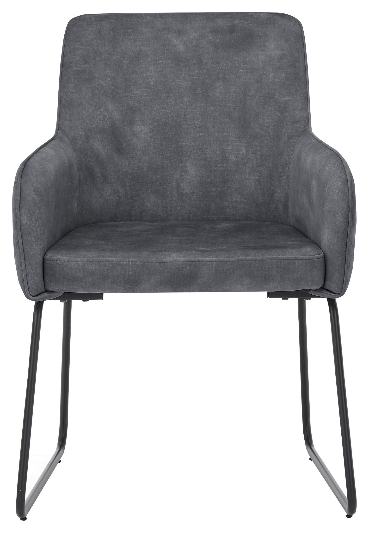 ARMLEHNSTUHL  in Eisen  - Anthrazit/Schwarz, Design, Kunststoff/Metall (60,5/85/63cm) - SetOne by Musterring