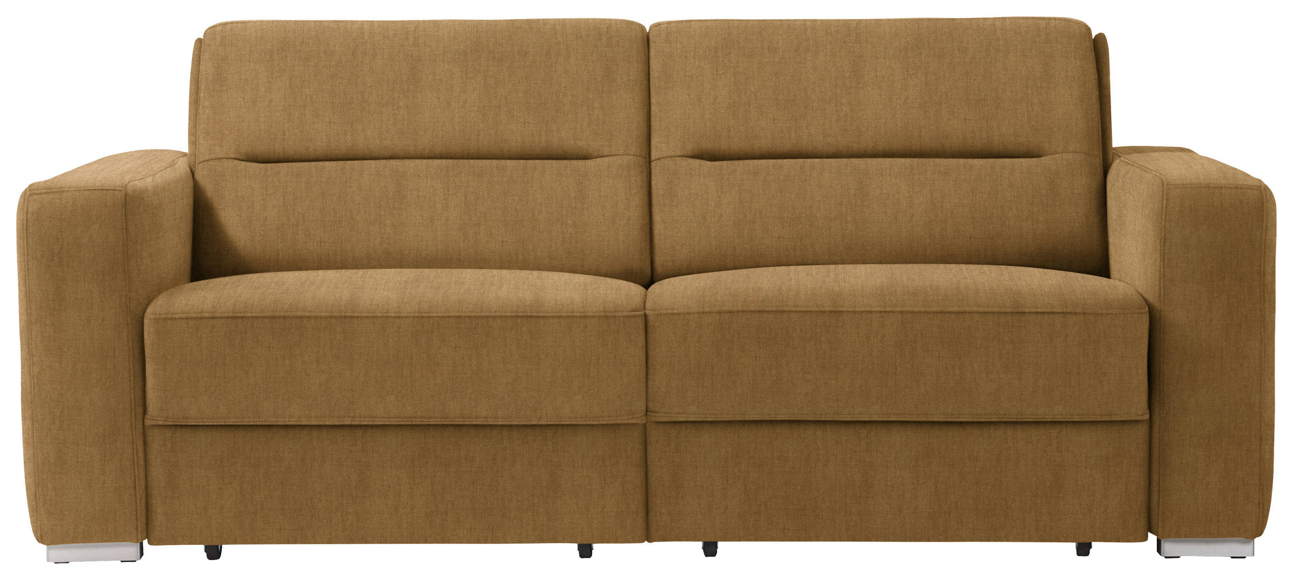SCHLAFSOFA  in Hellbraun  - Hellbraun, KONVENTIONELL, Textil/Metall (202/86/92cm) - Sedda