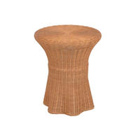 BEISTELLTISCH 44/44/51 cm Rattan massiv Honig rund  - Honig, Natur, Holz (44/44/51cm) - MID.YOU
