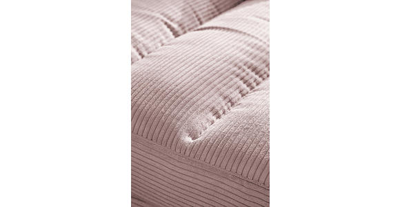 HOCKERBANK 90/83/125 cm Cord Rosa Metall  - Schwarz/Rosa, Design, Textil/Metall (90/83/125cm) - Dieter Knoll