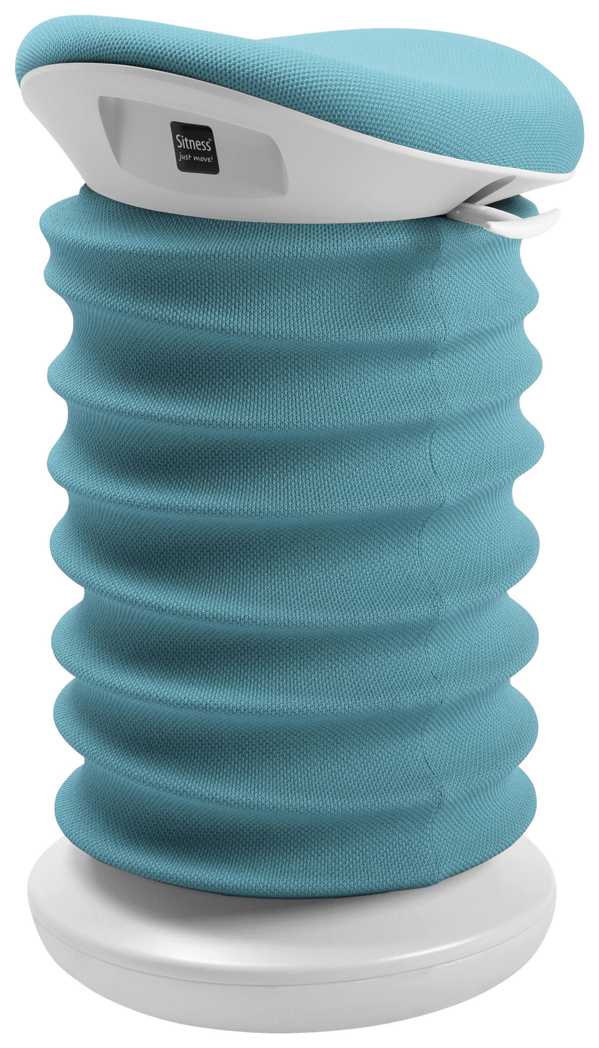 BÜROHOCKER Blau, Weiß  - Blau/Weiß, Design, Kunststoff/Textil (37,5/53-64/36cm) - Topstar