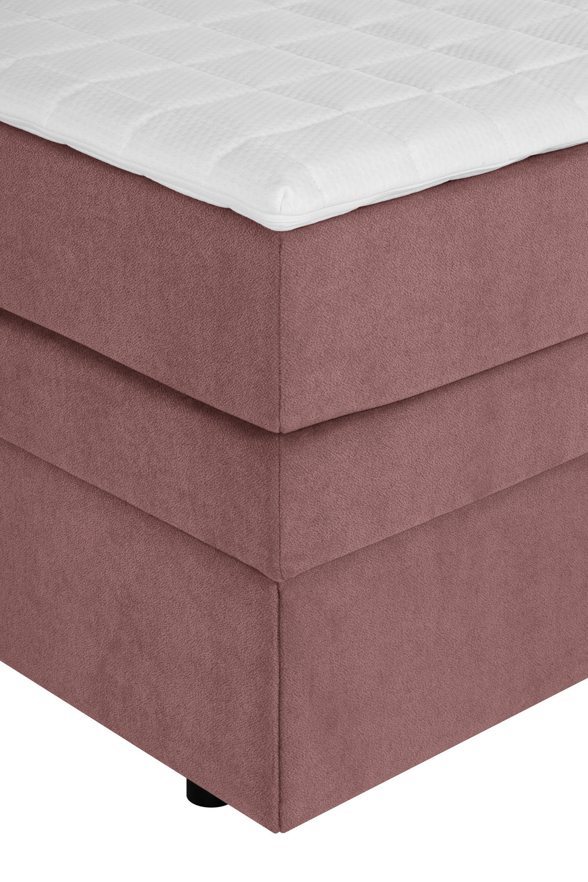 BOXSPRINGBETT 140/200 cm,  in Koralle  - Koralle/Schwarz, Design, Kunststoff/Textil (140/200cm) - Welnova