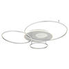 LED-DECKENLEUCHTE INVERTINA 126,4/105,3/13 cm   - Silberfarben/Opal, Design, Kunststoff/Metall (126,4/105,3/13cm) - Globo
