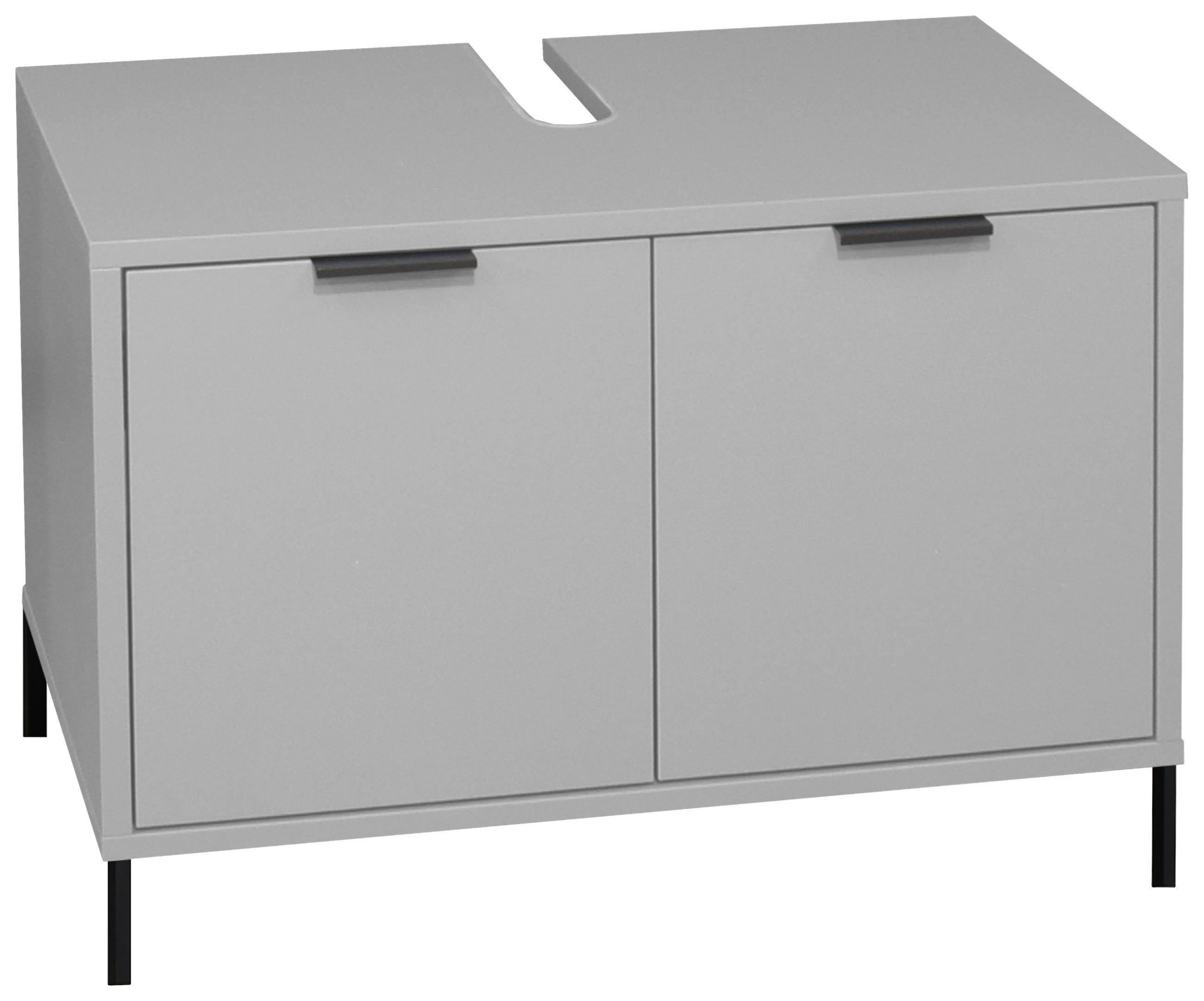 Livetastic Waschbeckenunterschrank Grau 71x58x45 cm