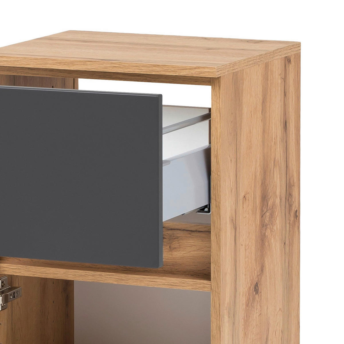 UNTERSCHRANK 40/79/35 cm   - Eichefarben/Silberfarben, KONVENTIONELL, Holzwerkstoff (40/79/35cm) - Held