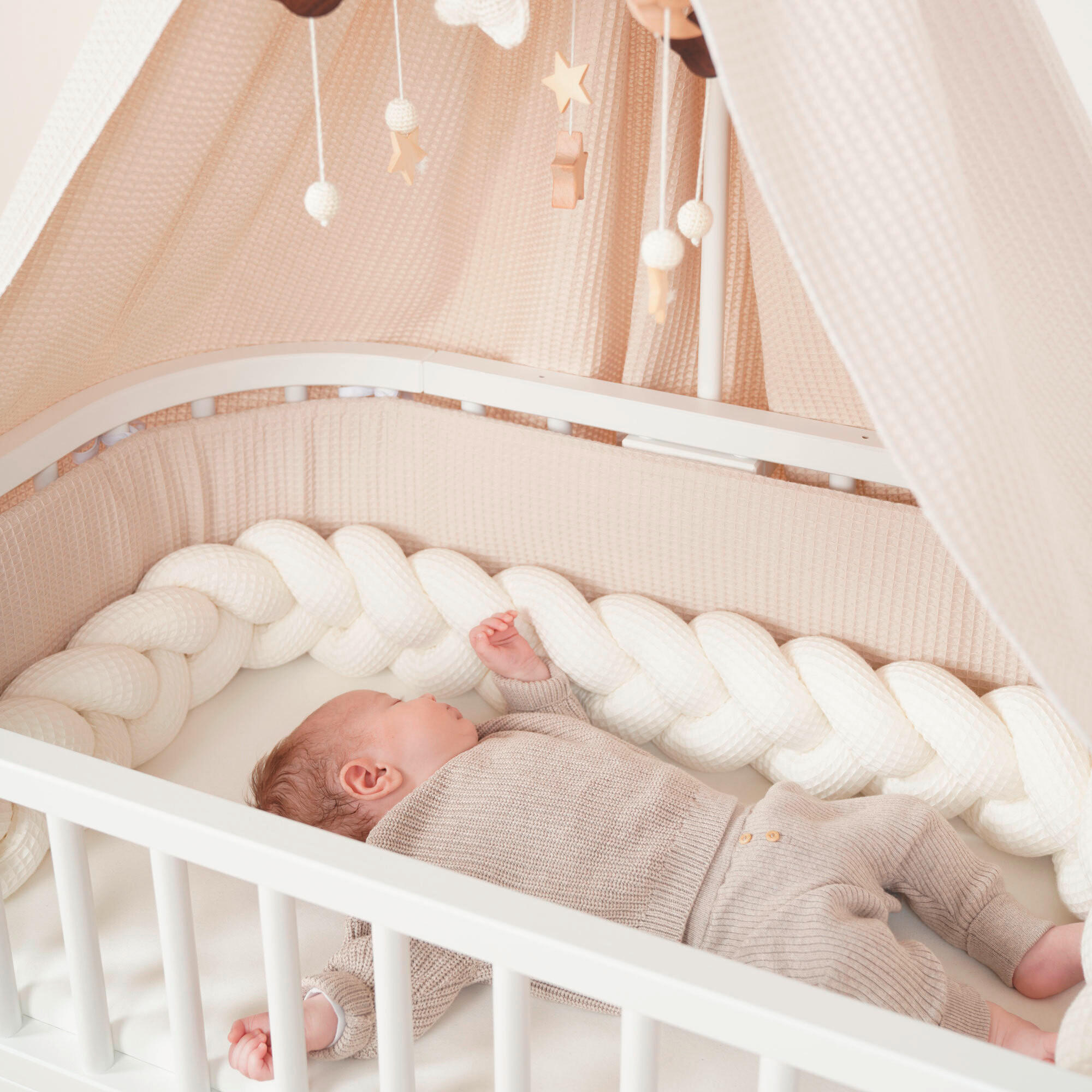 NESTCHEN   24/168 cm  - Grauweiß, Basics, Textil (24/168cm) - Babybay