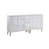 SIDEBOARD Mailand Set 10 + HF  in 184,5/86/33 cm  - Weiß Hochglanz/Weiß, MODERN, Holz/Holzwerkstoff (184,5/86/33cm) - MID.YOU