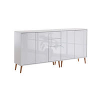SIDEBOARD Mailand Set 10 + HF  in 184,5/86/33 cm  - Weiß Hochglanz/Weiß, MODERN, Holz/Holzwerkstoff (184,5/86/33cm) - MID.YOU