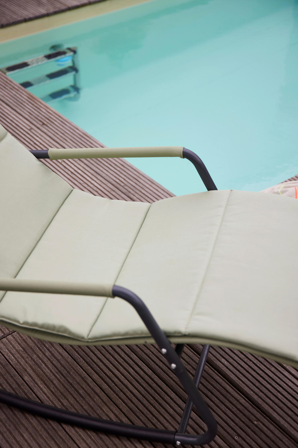 GARTEN-RELAXLIEGE 57/81/143 cm  - Grün, KONVENTIONELL, Kunststoff/Textil (57/81/143cm) - Siena Garden