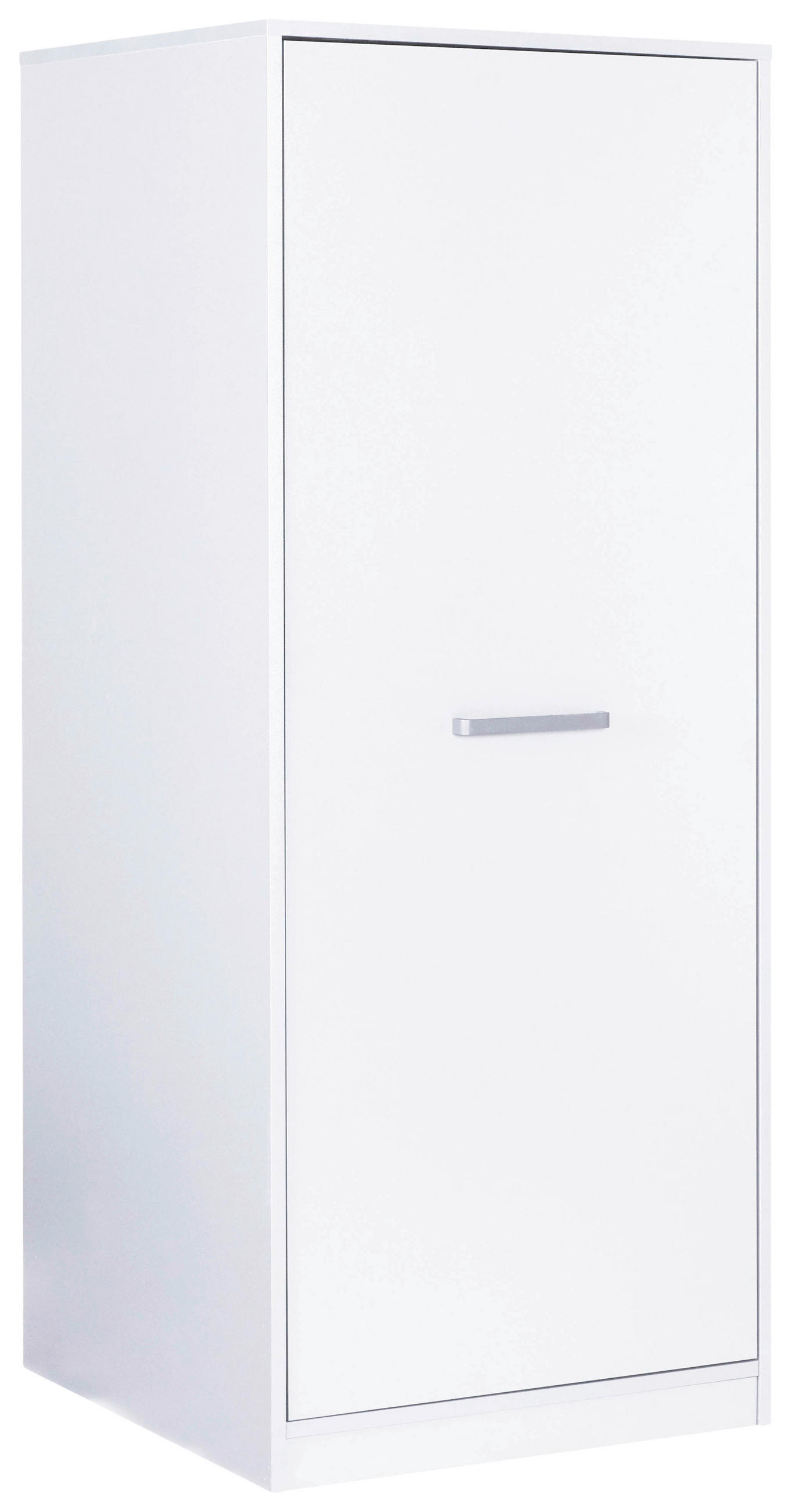 MEHRZWECKSCHRANK 67/164/68 cm  in Weiß  - Silberfarben/Weiß, MODERN, Holzwerkstoff/Metall (67/164/68cm) - home24