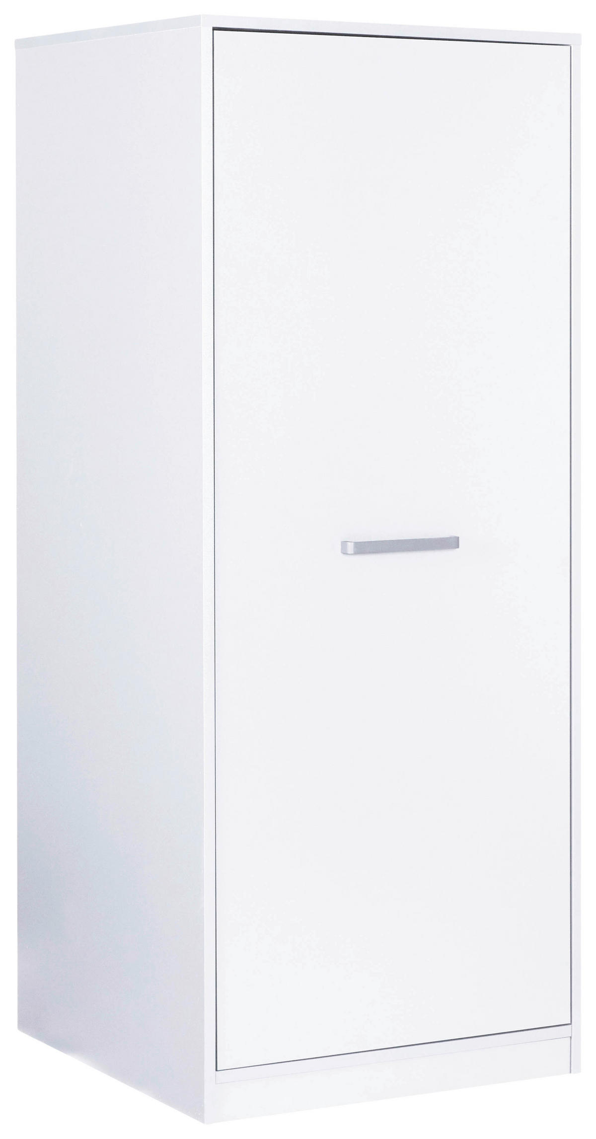 MEHRZWECKSCHRANK 67/164/68 cm  in Weiß  - Silberfarben/Weiß, MODERN, Holzwerkstoff/Metall (67/164/68cm) - home24