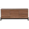 SIDEBOARD 135/56/40 cm  - nötfärg/svart, Design, metall/trämaterial (135/56/40cm) - Niels Andersson