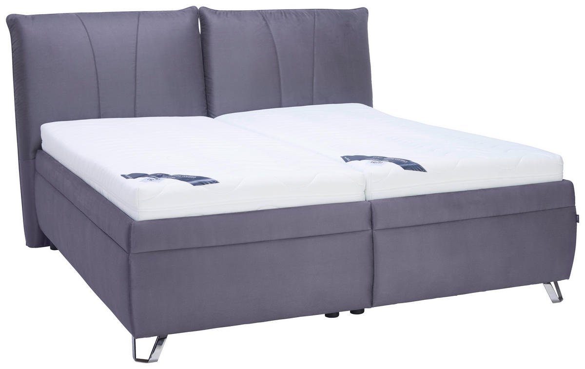POLSTERBETT 160/200 cm  in Dunkelgrau  - Weiss/Dunkelgrau, Konventionell, Holz/Textil (160/200cm) - Dieter Knoll