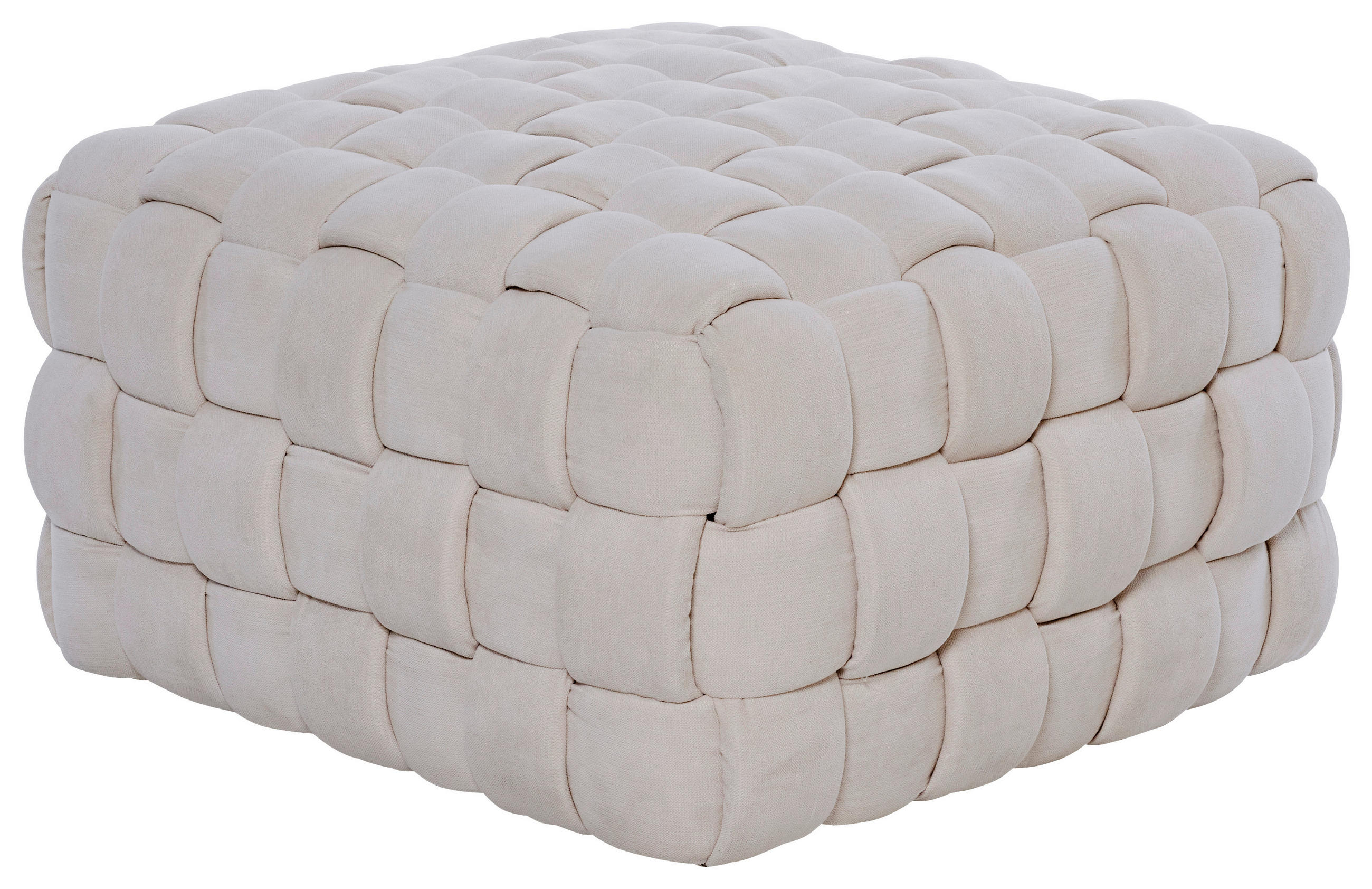 SITZWÜRFEL Samt - Creme, MODERN, Textil (78/43/78cm)